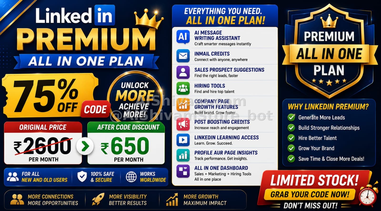 💼 LinkedIn ALL In ONE  Premium – 75% OFF Coupon (12 Months )