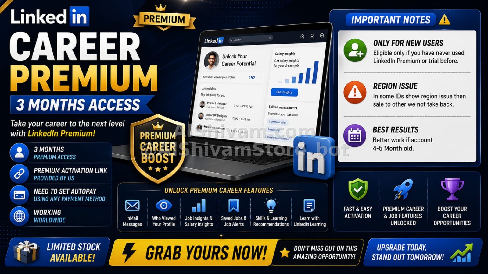 💼 LinkedIn Career Premium – 3 Months