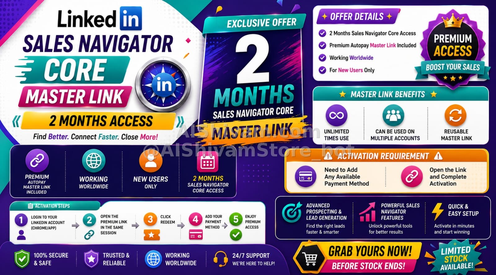 💼 LinkedIn Sales Navigator Core – 2 Months (Master Link)